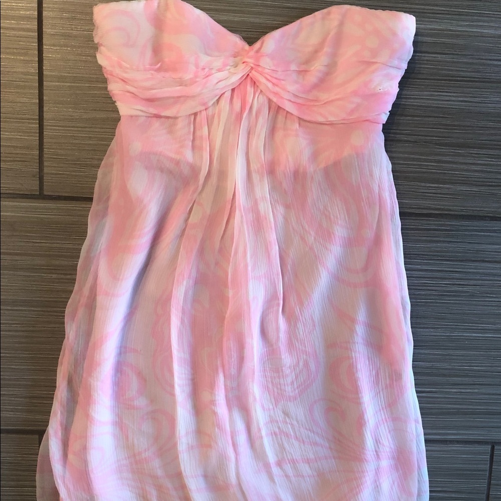 Milly Floral Strapless Dress